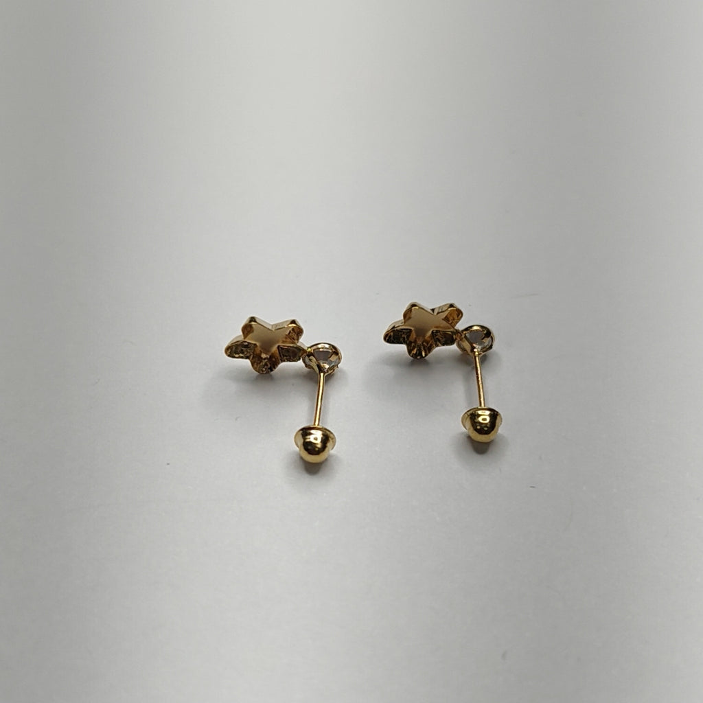 BROQUELES BROQUEL FIG ESTRELLA C CIRCONIA 14K 0.2603 GR (NUEVO)