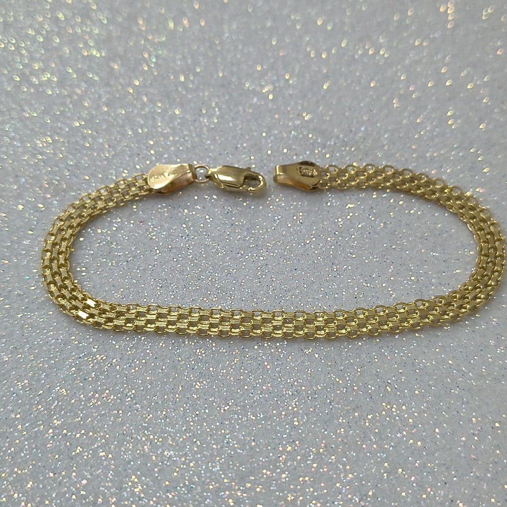 PULSERA ESPECIAL 14K 18 CM 4.6 GR (NUEVO)