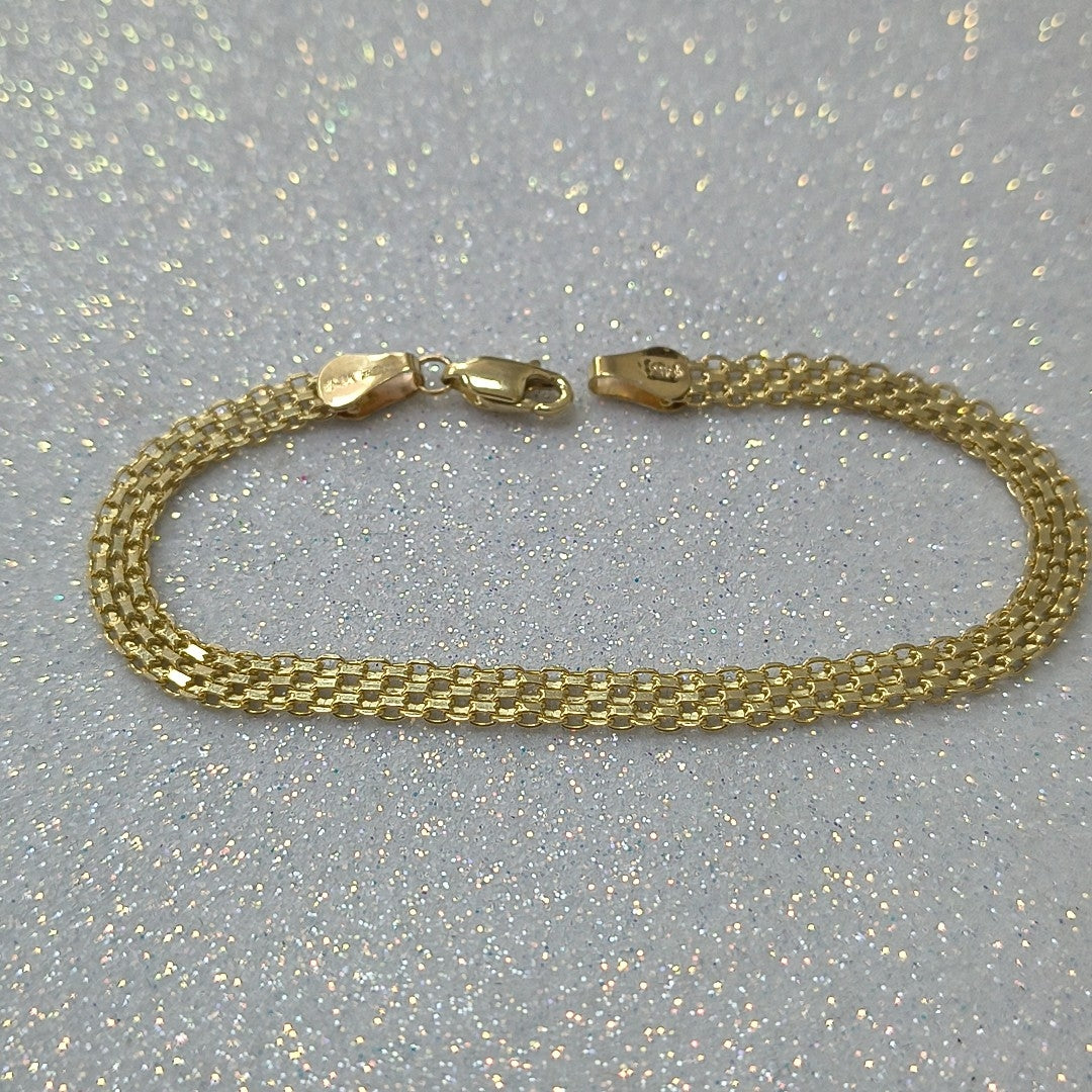 PULSERA ESPECIAL 14K 18 CM 4.6 GR (NUEVO)