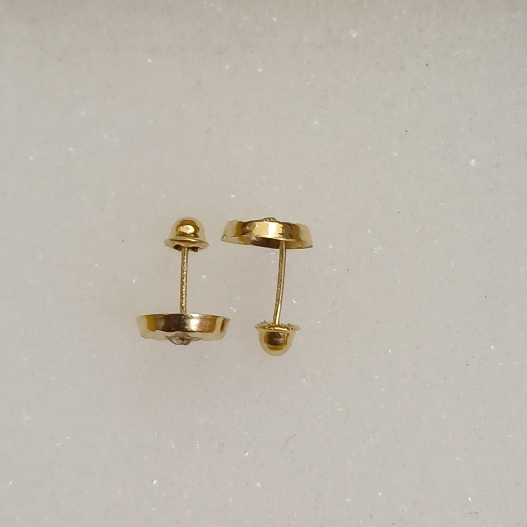 BROQUELES BROQUEL FIG BOTON C CIRCONIA 14K 0.2916 GR (NUEVO)
