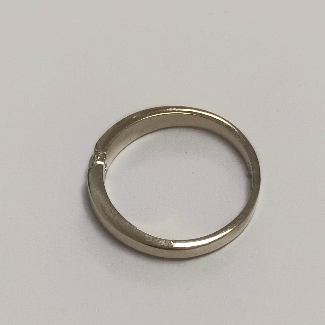 ANILLO ANILLITO SOLITARIO C CIRCONIA 14K 7 TALLA 2.7 GR (NUEVO)