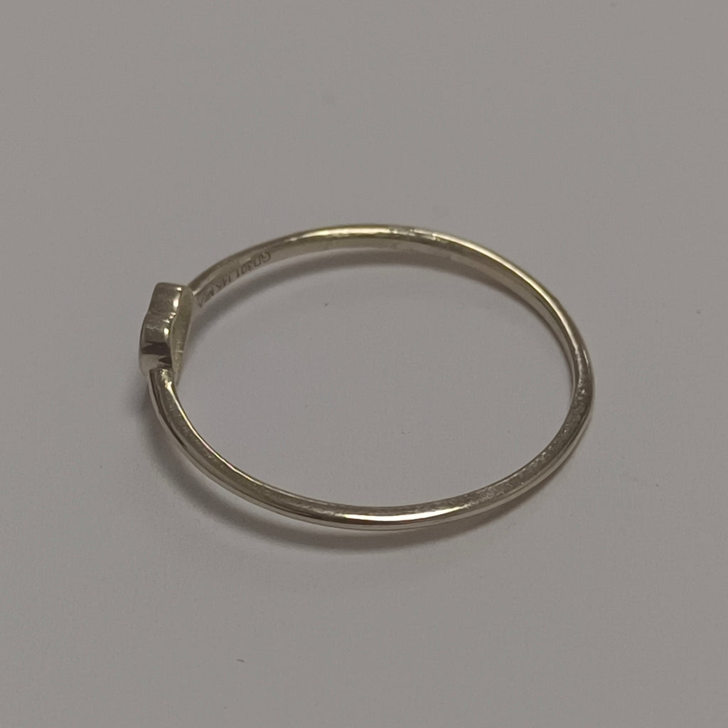 ANILLO ANILLITO CORAZON C CIRCONIA 14K 8 TALLA 0.9 GR (NUEVO)