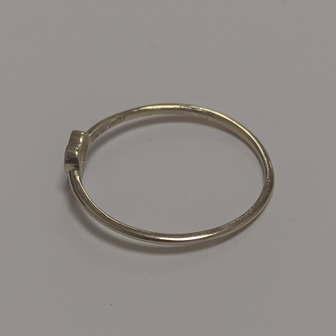 ANILLO ANILLITO CORAZON C CIRCONIA 14K 8 TALLA 0.9 GR (NUEVO)