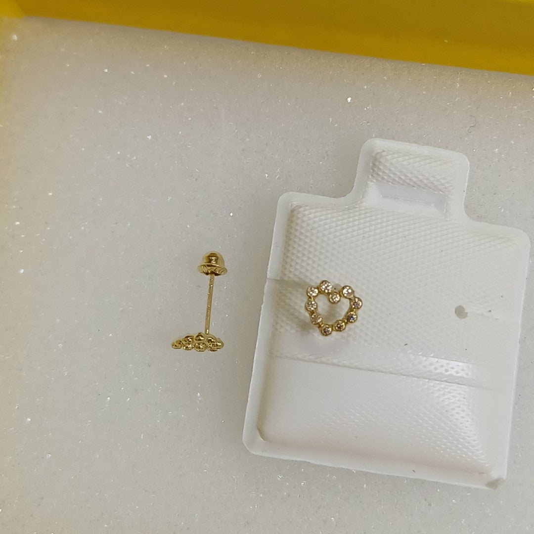 BROQUELES BROQUEL FIG CORAZON 14K 0.23 GR (NUEVO)