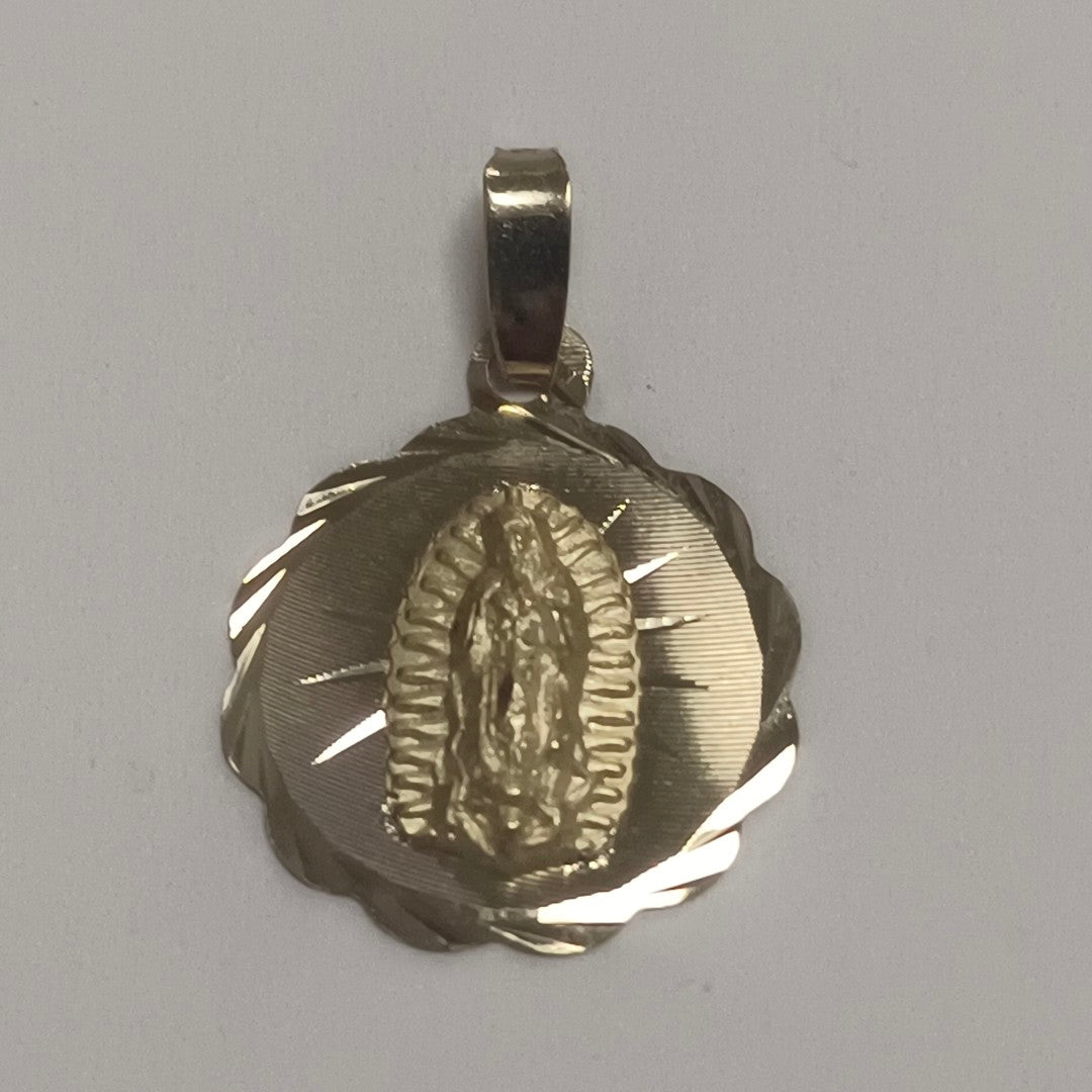 DIJE MEDALLA RELIGIOSA 14K 0.8 GR (NUEVO)