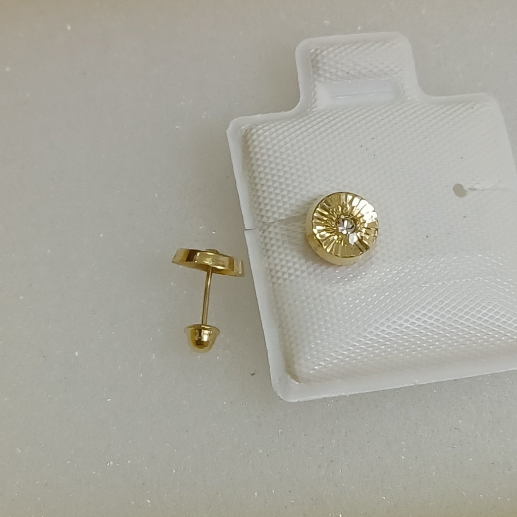 BROQUELES BROQUEL FIG BOTON C CIRCONIA 14K 0.2916 GR (NUEVO)