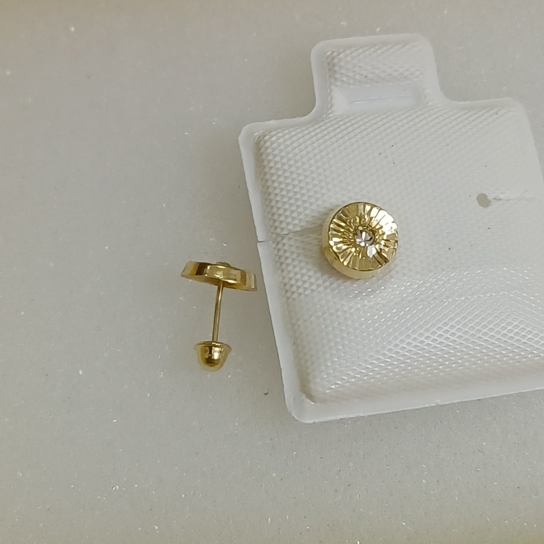BROQUELES BROQUEL FIG BOTON C CIRCONIA 14K 0.2916 GR (NUEVO)