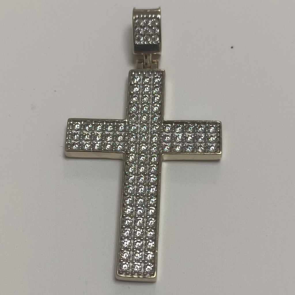 DIJE CRUZ C CIRCONIAS 14K 5.1 GR (NUEVO)