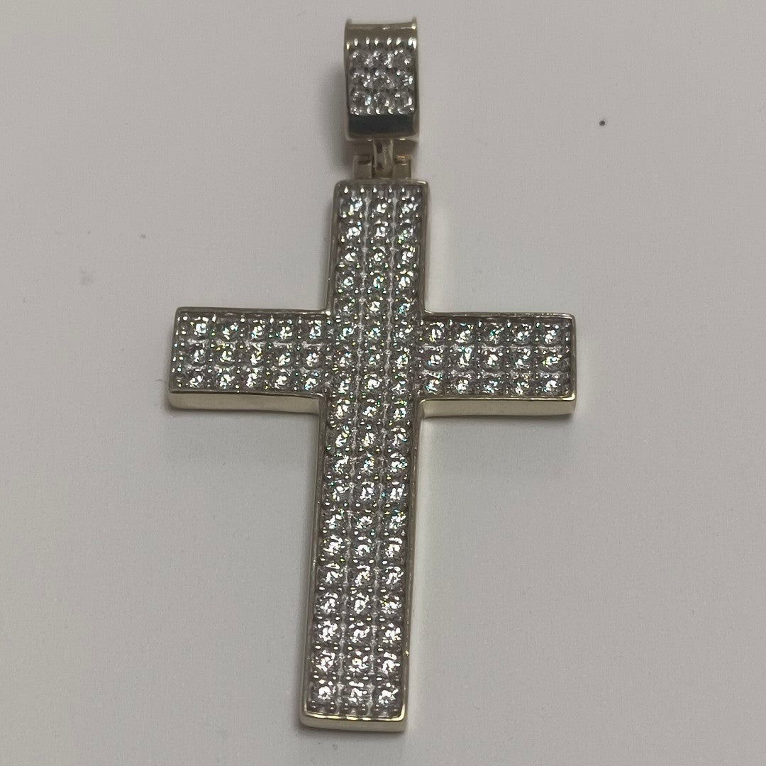 DIJE CRUZ C CIRCONIAS 14K 5.1 GR (NUEVO)