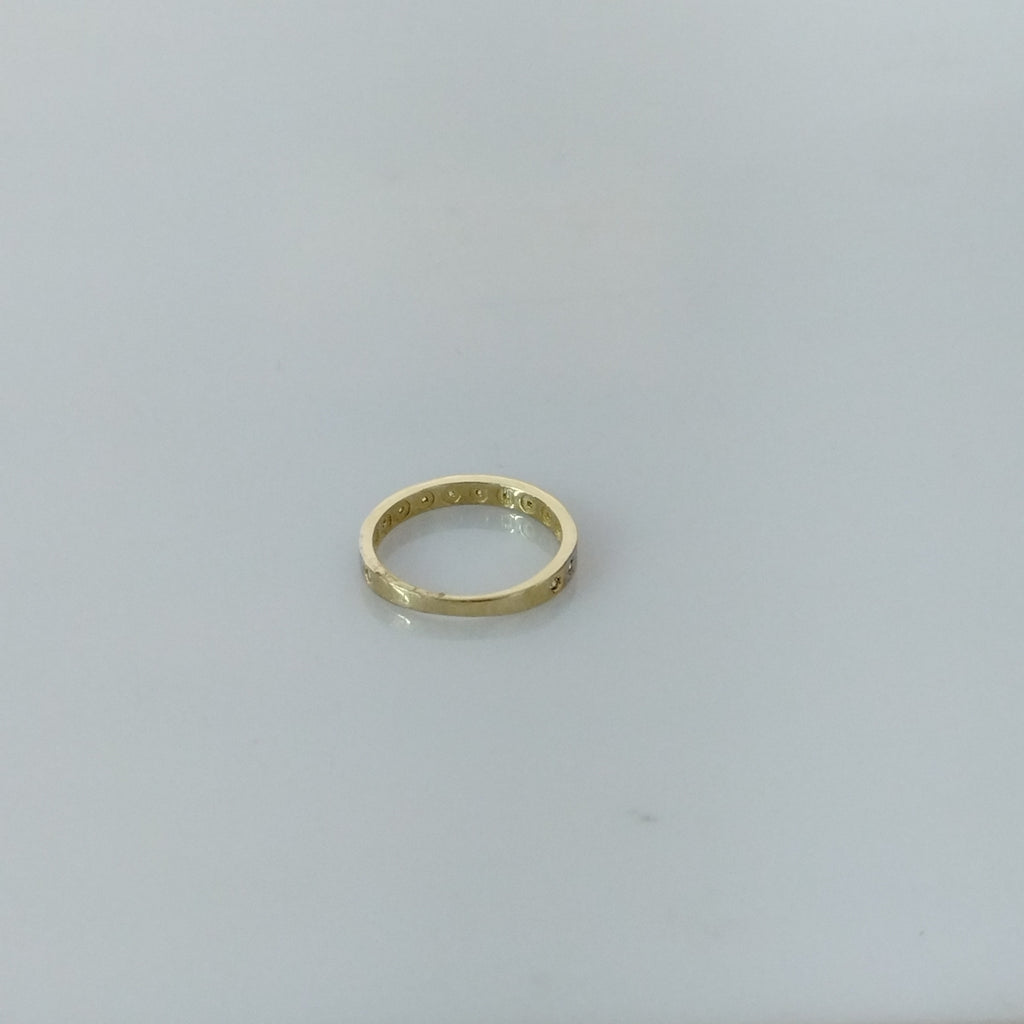 ANILLO ANILLITO C CIRCONIAS COMBINADO 14K 7 TALLA 2.1 GR (NUEVO)