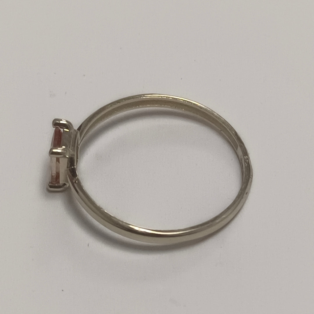 ANILLOS TEJIDO ANILLITO C PIEDRA DE COLOR 14K 8 1.2 GR (NUEVO)