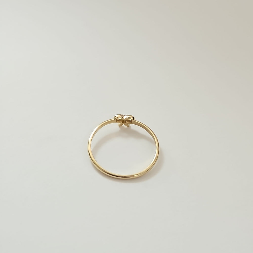 ANILLO ANILLITO FIG MOÑO C CIRCONIAS 14K 8 TALLA 1 GR (NUEVO)