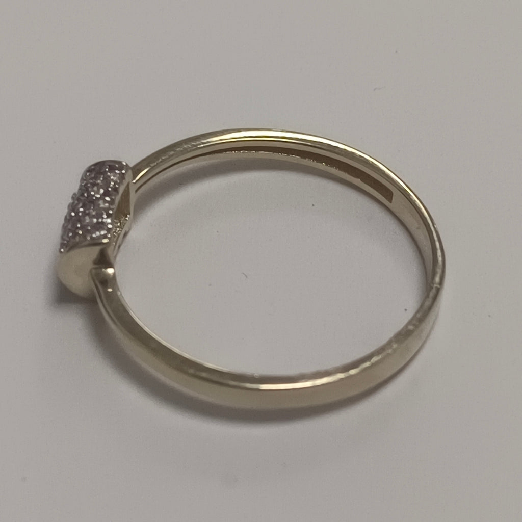 ANILLO ANILLITO C CIRCONIAS 14K 7 TALLA 1.4 GR (NUEVO)