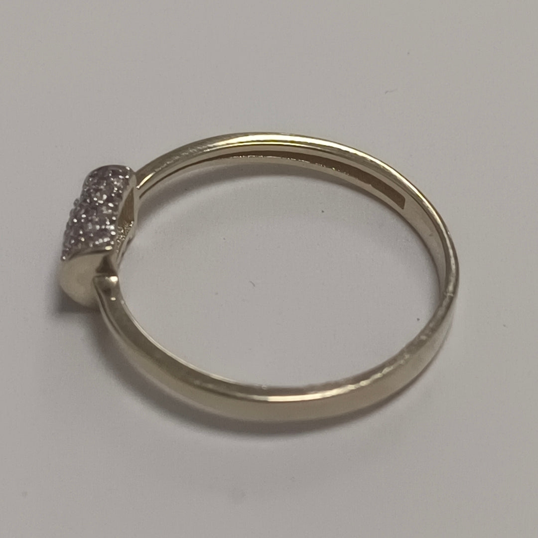 ANILLO ANILLITO C CIRCONIAS 14K 7 TALLA 1.4 GR (NUEVO)