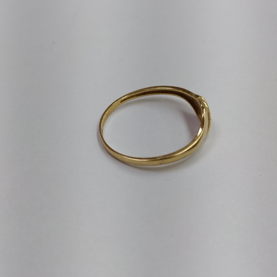 ANILLO ANILLITO C CIRCONIAS 14K 8.5 TALLA 1.2 GR (NUEVO)
