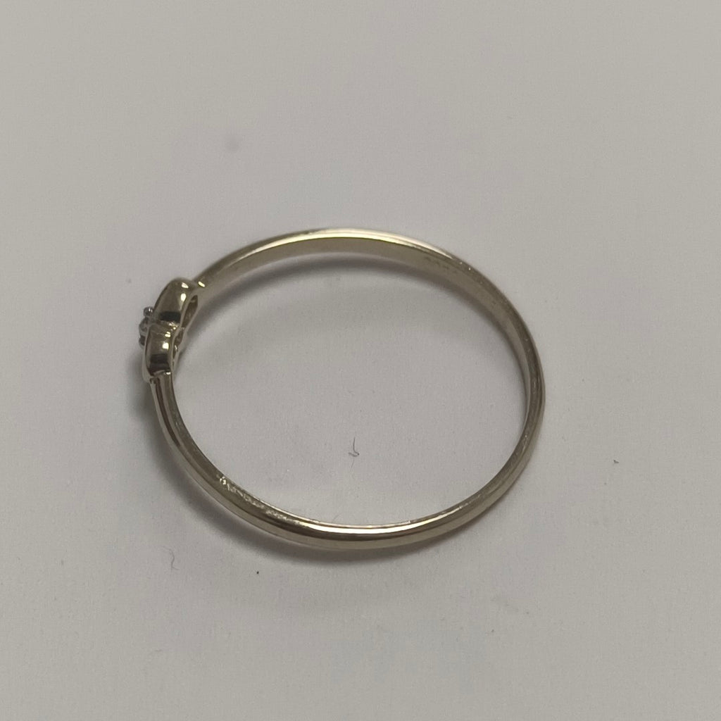ANILLO ANILLITO FIG MOÑO C CIRCONIAS 14K 7 TALLA 0.9 GR (NUEVO)