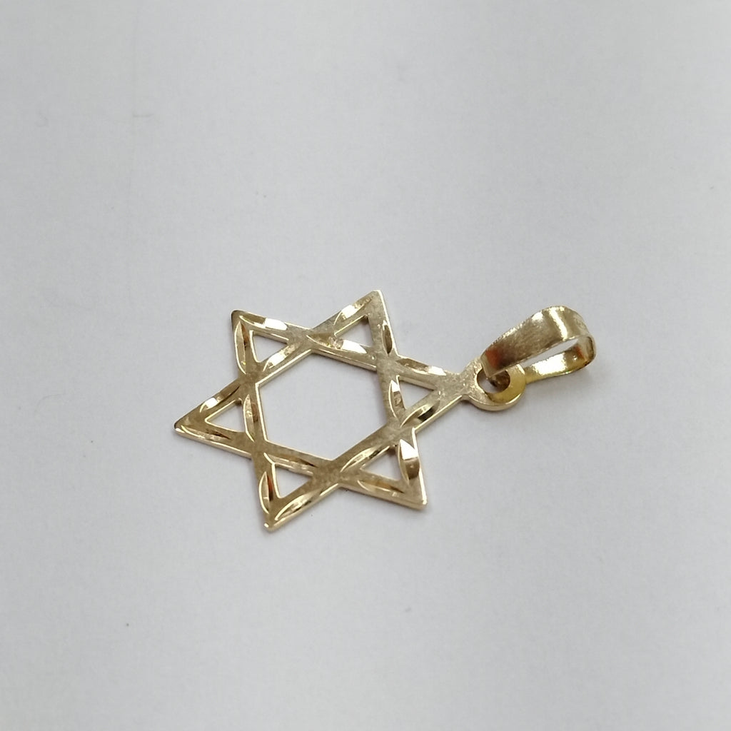 DIJE TEJIDO ESTRELLA DE DAVID 14K 0.5 GR (NUEVO)