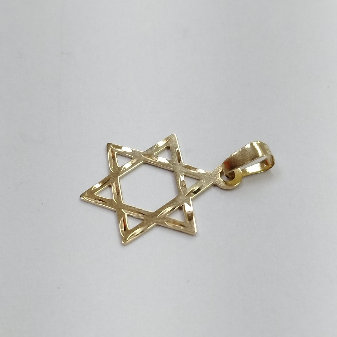 DIJE TEJIDO ESTRELLA DE DAVID 14K 0.5 GR (NUEVO)