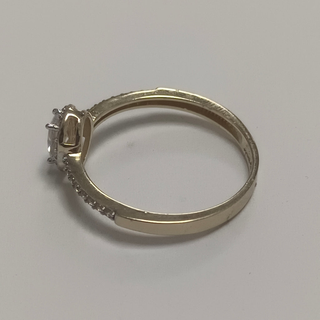 ANILLO ANILLITO C CIRCONIAS 14K 8.5 TALLA 2.1 GR (NUEVO)