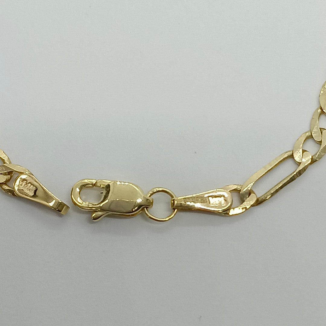 PULSERA TEJIDO 3X1 14K 18 CM 2.6 GR (NUEVO)
