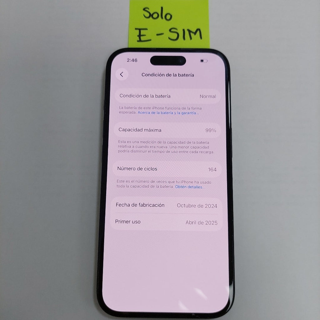 CELULAR APPLE IPHONE 16 A3081 (2024) 128 GB 8 GB RAM (SEMINUEVO)