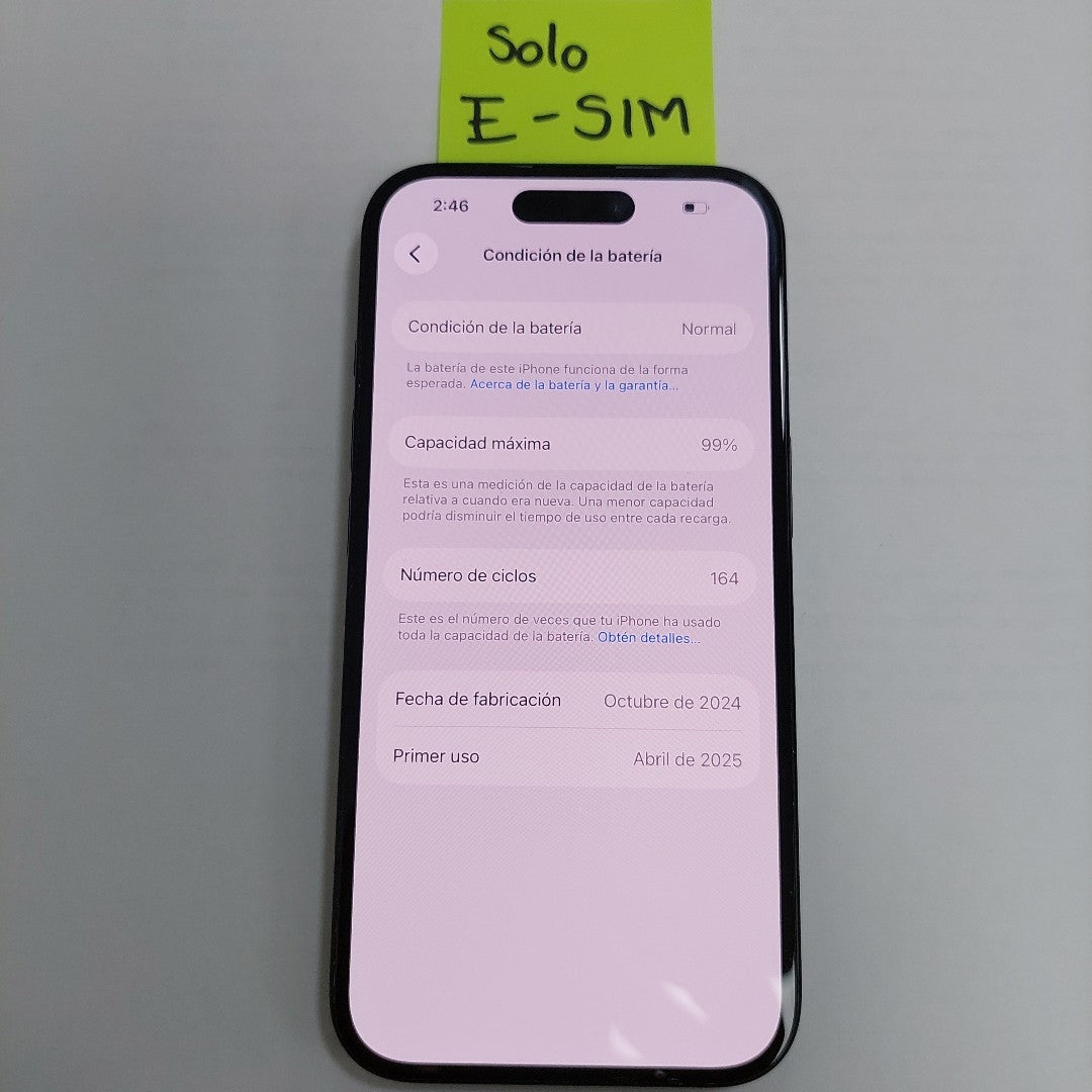 CELULAR APPLE IPHONE 16 A3081 (2024) 128 GB 8 GB RAM (SEMINUEVO)