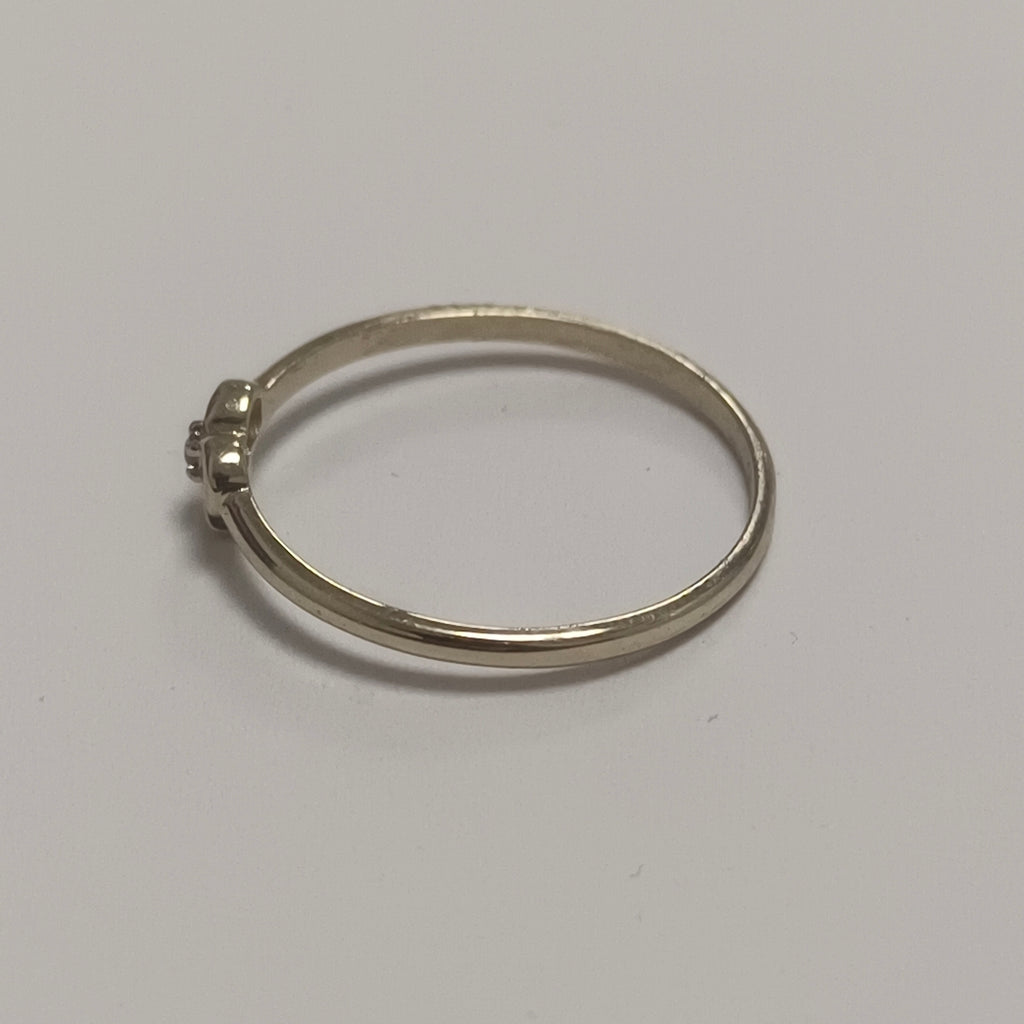 ANILLO ANILLITO FIG MOÑO C CIRCONIAS 14K 7 TALLA 1 GR (NUEVO)