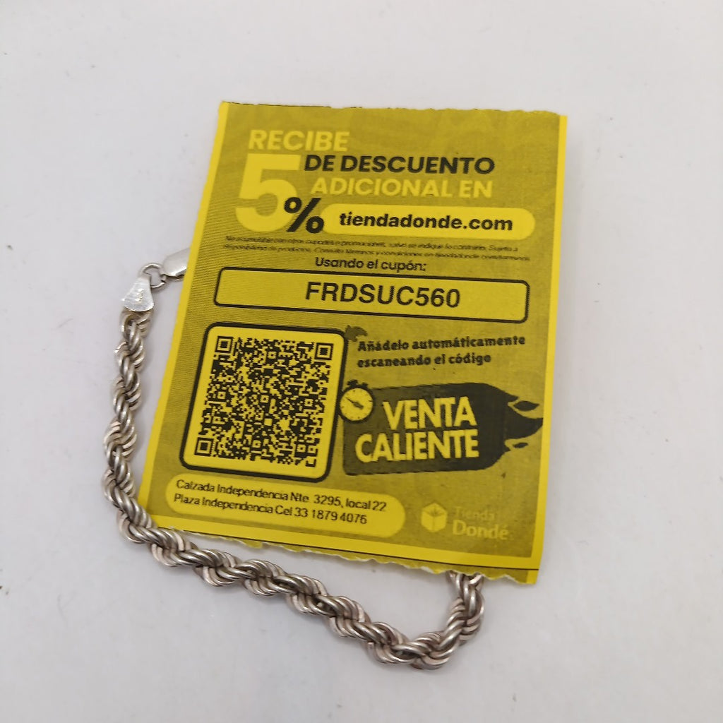 PULSERA PLATA 13,70 GRMS (SEMINUEVO)