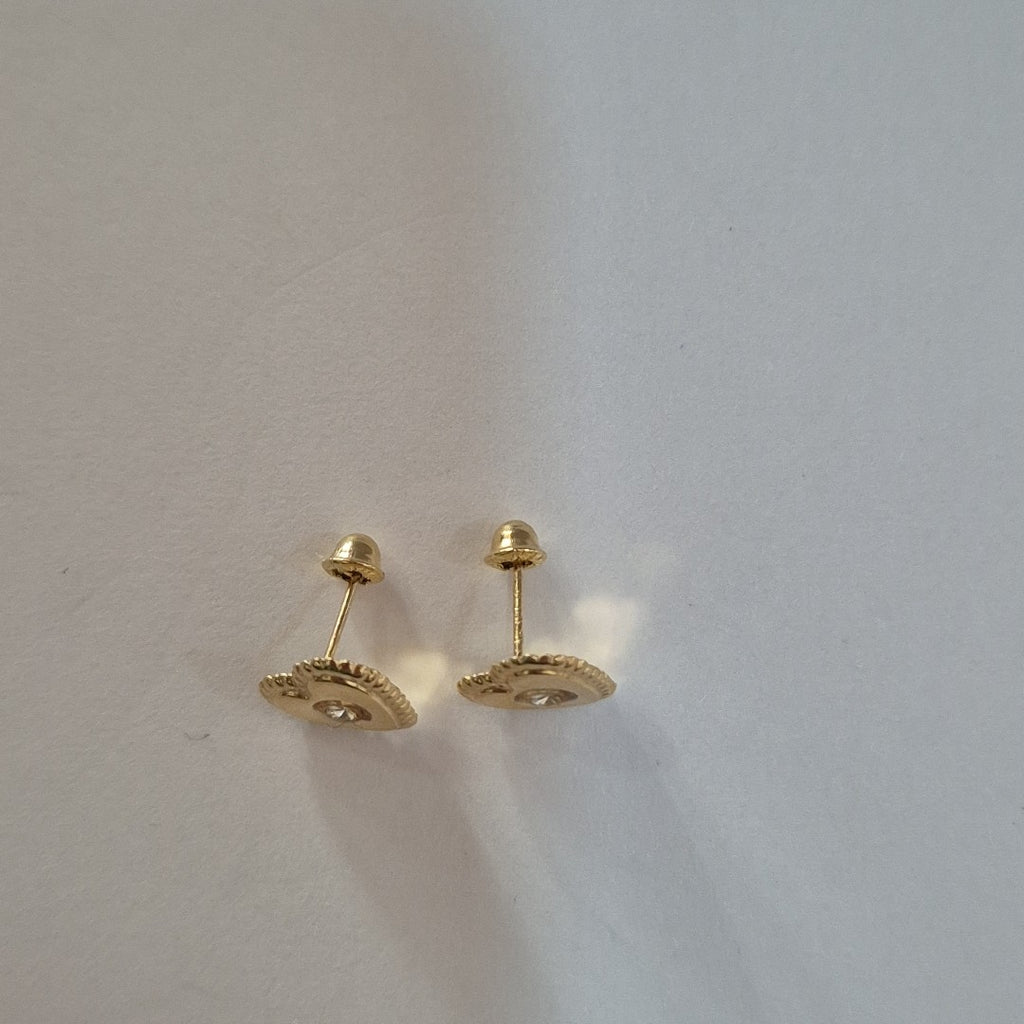 BROQUELES BROQUEL FIG CORAZON C CIRCONIA 14K 0.2614 GR (NUEVO)
