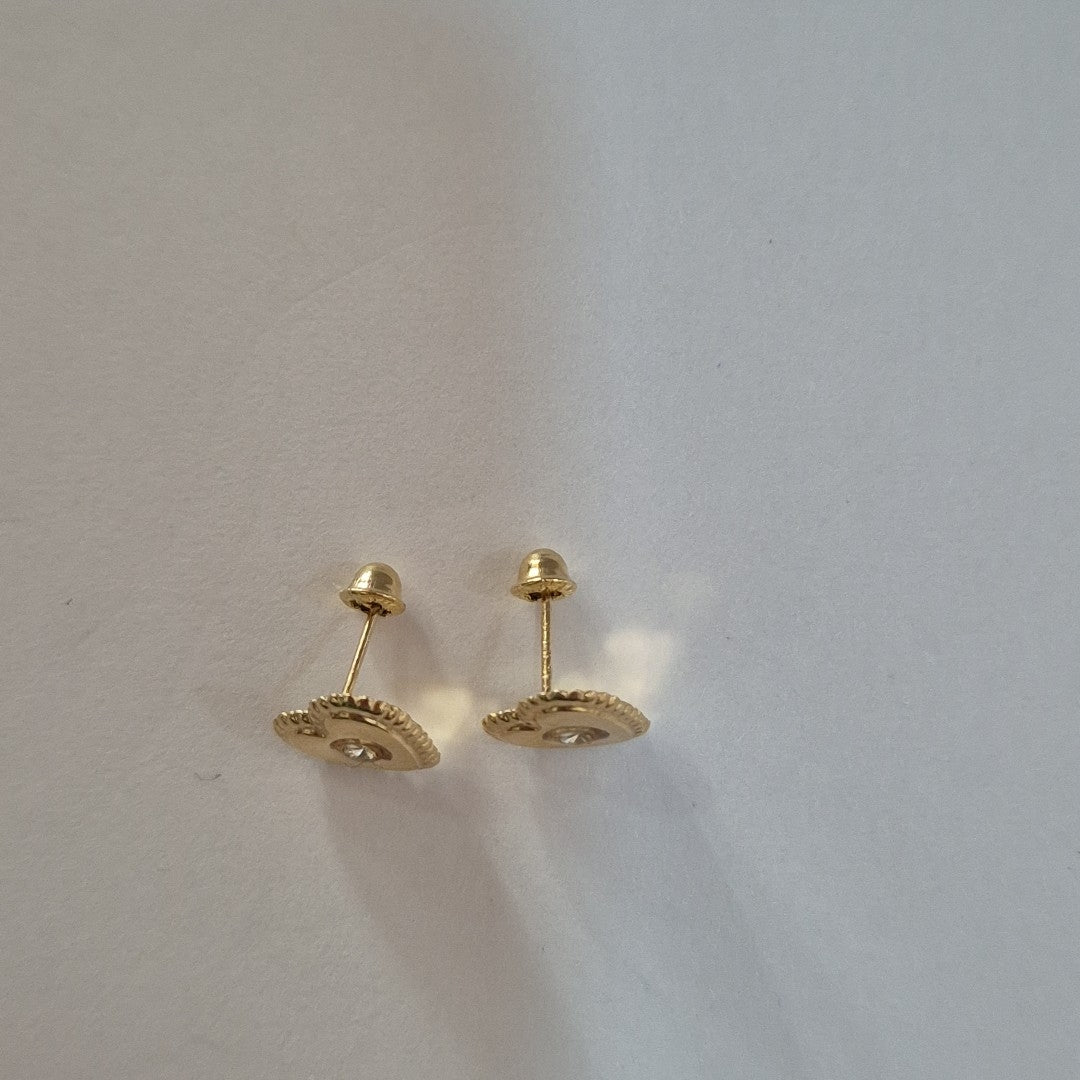 BROQUELES BROQUEL FIG CORAZON C CIRCONIA 14K 0.2614 GR (NUEVO)