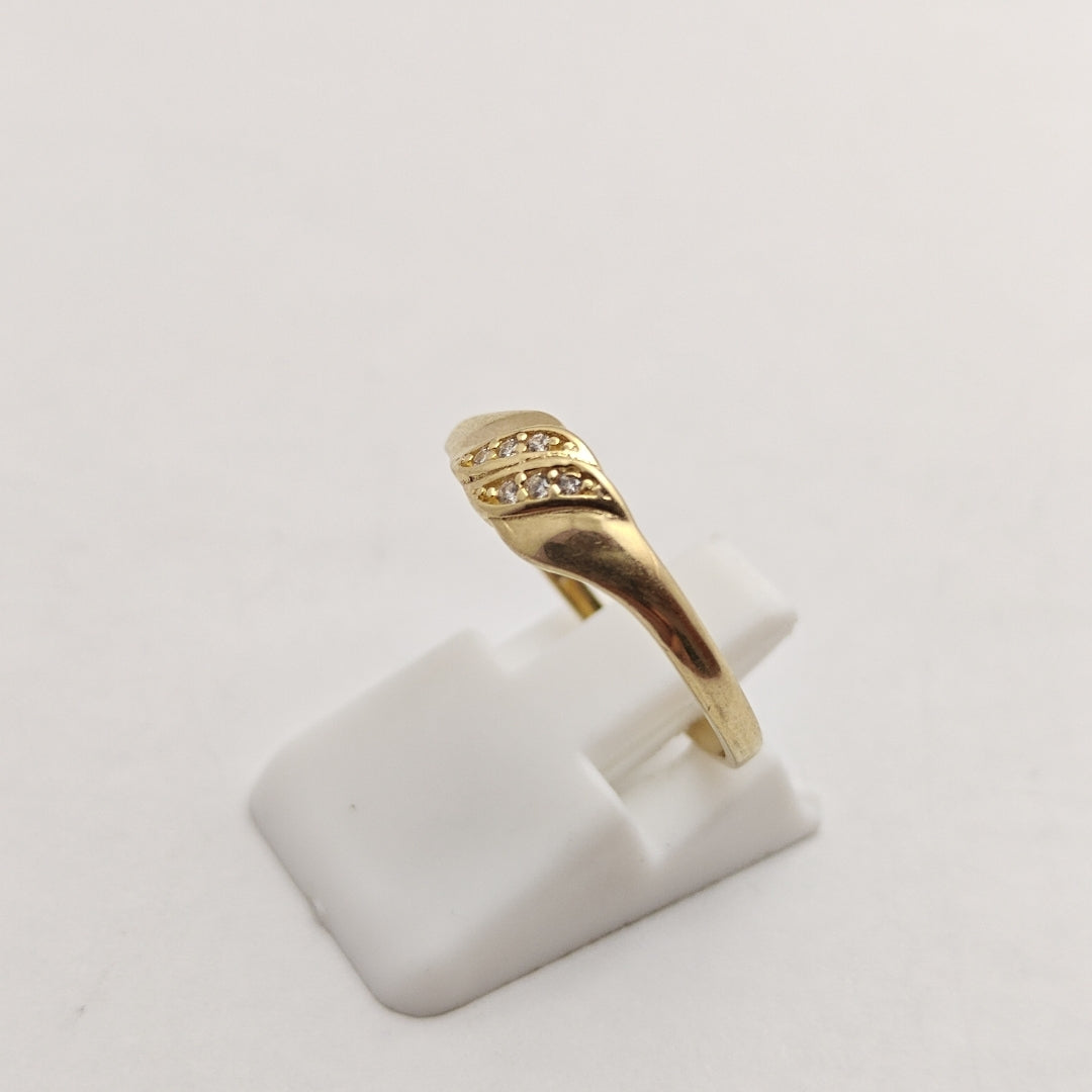 ANILLO ANILLITO C CIRCONIAS 14K 7 TALLA 1.2 GR (NUEVO)