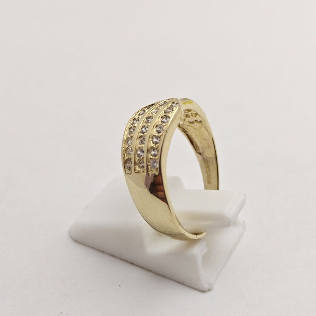 ANILLOS C CIRCONIAS 14K TALLA 7 2.9 GR (NUEVO)