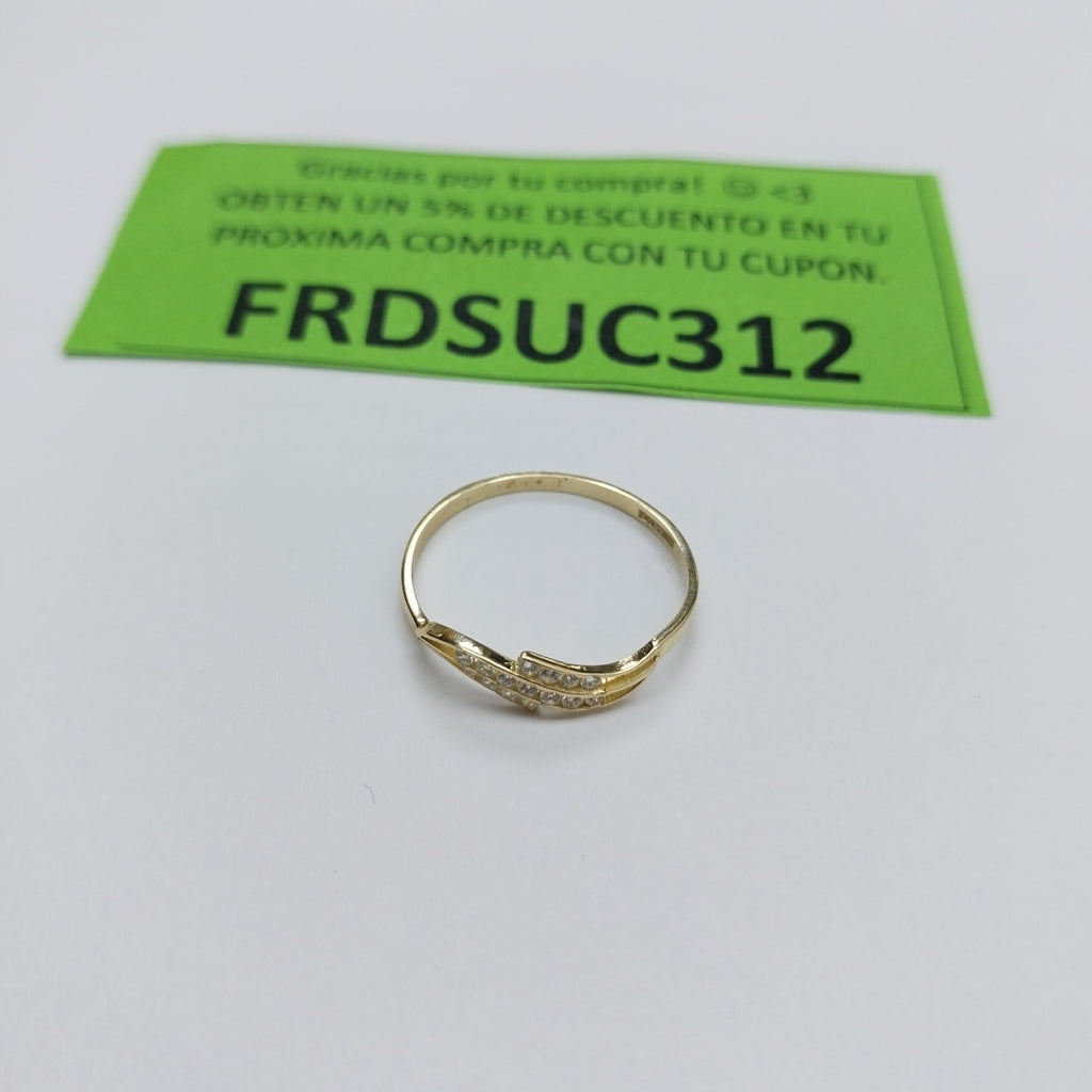 ANILLOS C CIRCONIAS 14K TALLA 8 0.8 GR (NUEVO)