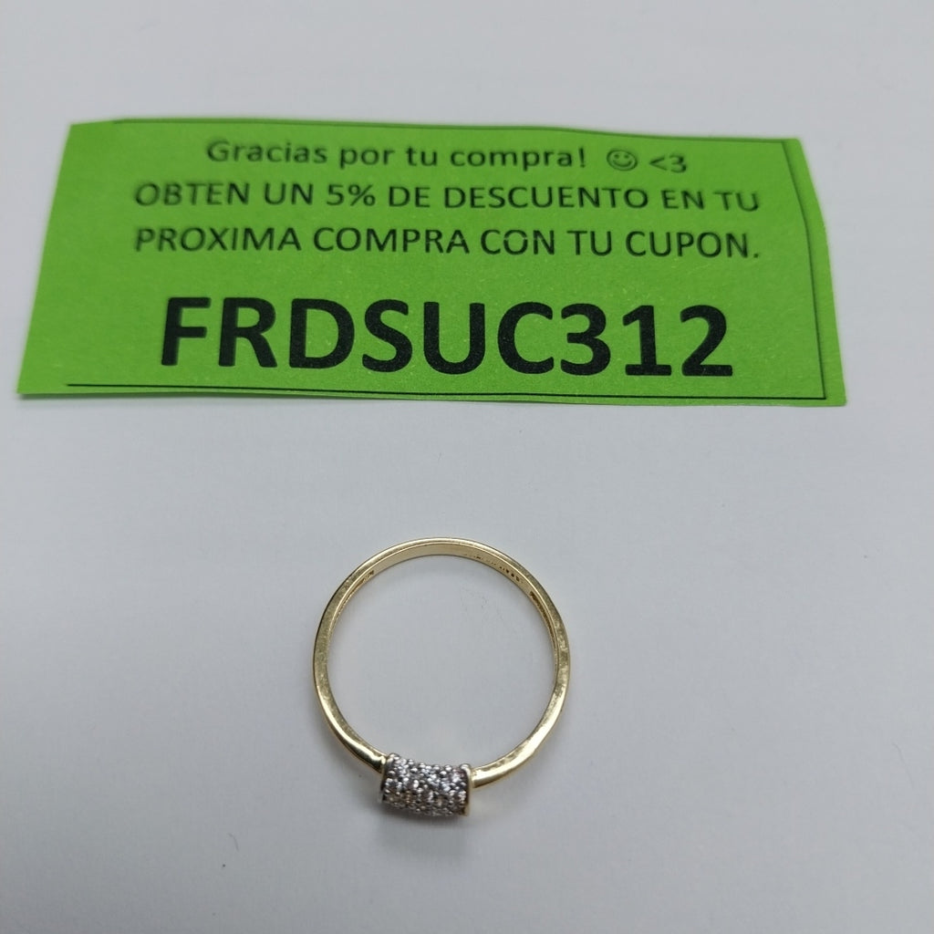ANILLO ANILLITO C CIRCONIAS 14K 7 TALLA 1.4 GR (NUEVO)
