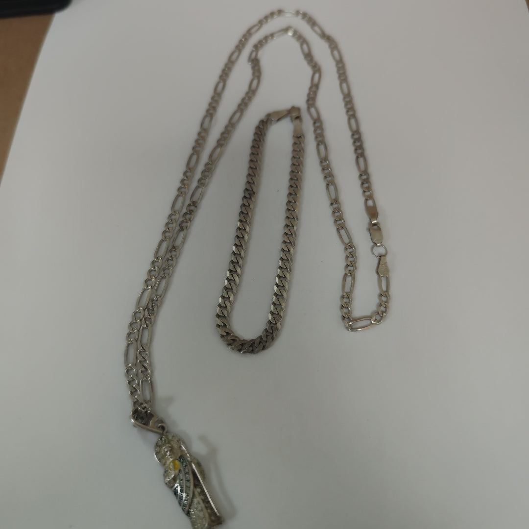 CADENA, DIJE, PULSERA PLATA 25.6 GRMS (SEMINUEVO)