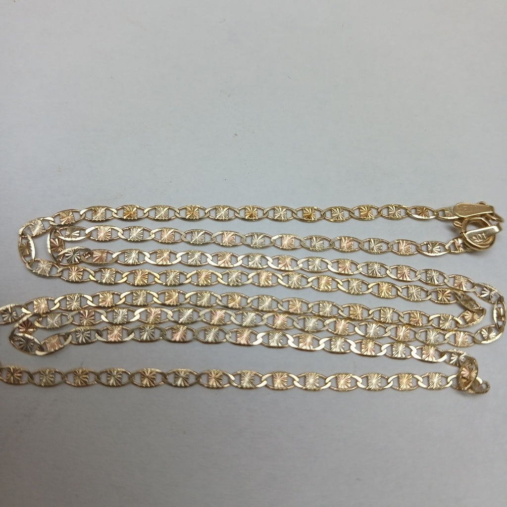 CADENAS TEJIDO GUCHI ORO 10K 55 CM 2.9 GR (NUEVO)