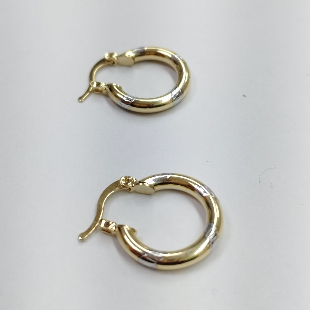 ARETES ARRACADAS COMBINADAS 14K 1.6 GR (NUEVO)