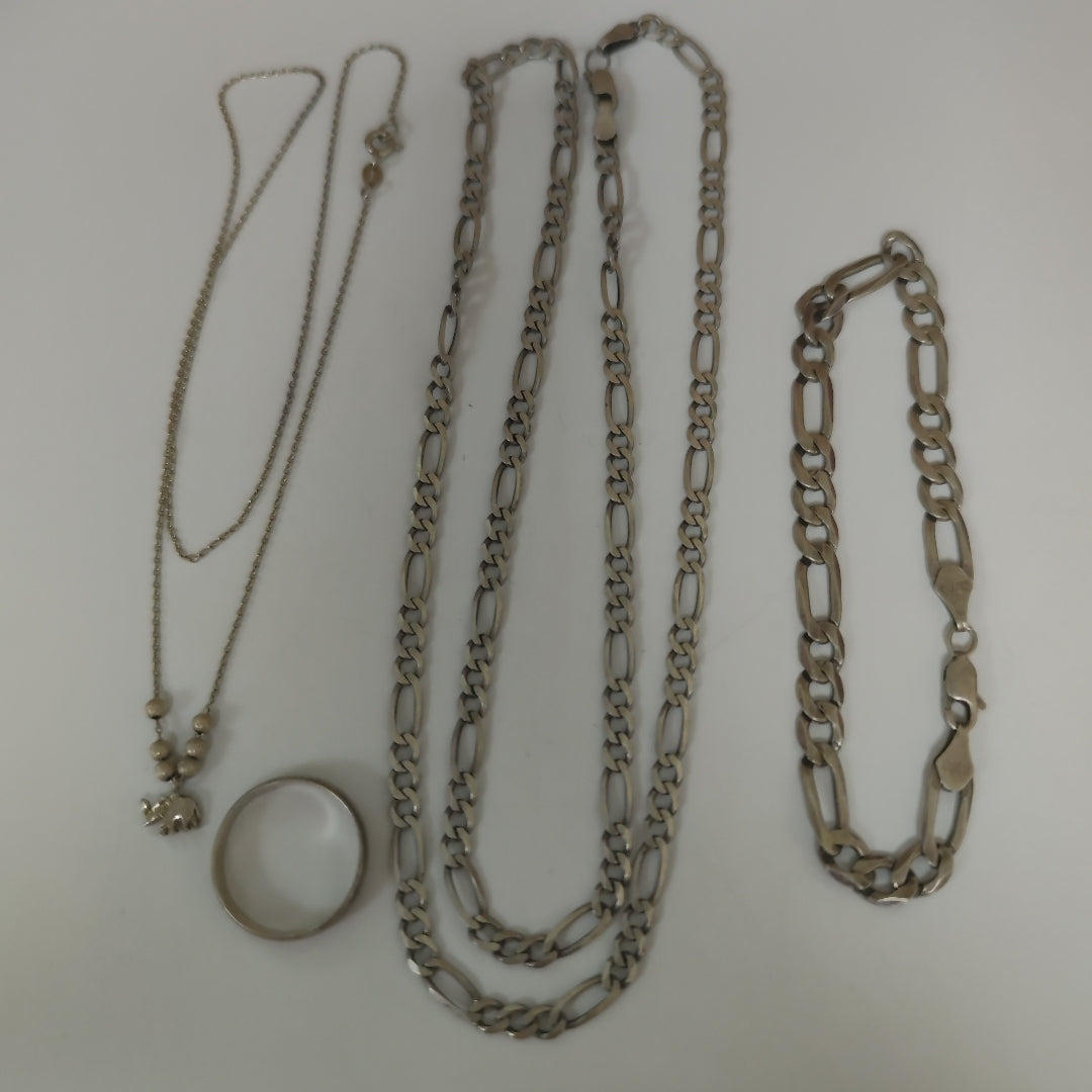ANILLO, CADENA, GARGANTILLA, PULSERA PLATA 25 GRMS (SEMINUEVO)