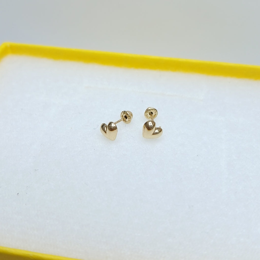 BROQUELES BROQUEL FIG CORAZON LISO 14K 0.1987 GR (NUEVO)