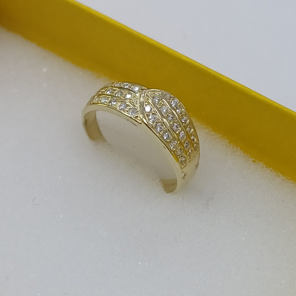 ANILLOS C CIRCONIAS 14K TALLA 9 3 GR (NUEVO)
