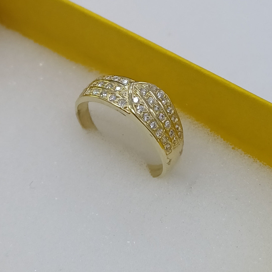 ANILLOS C CIRCONIAS 14K TALLA 9 3 GR (NUEVO)