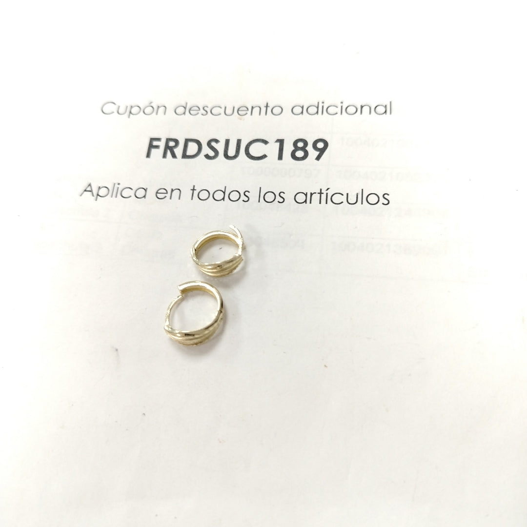 ARETES ARRACADAS 10K 2.4 GR (NUEVO)