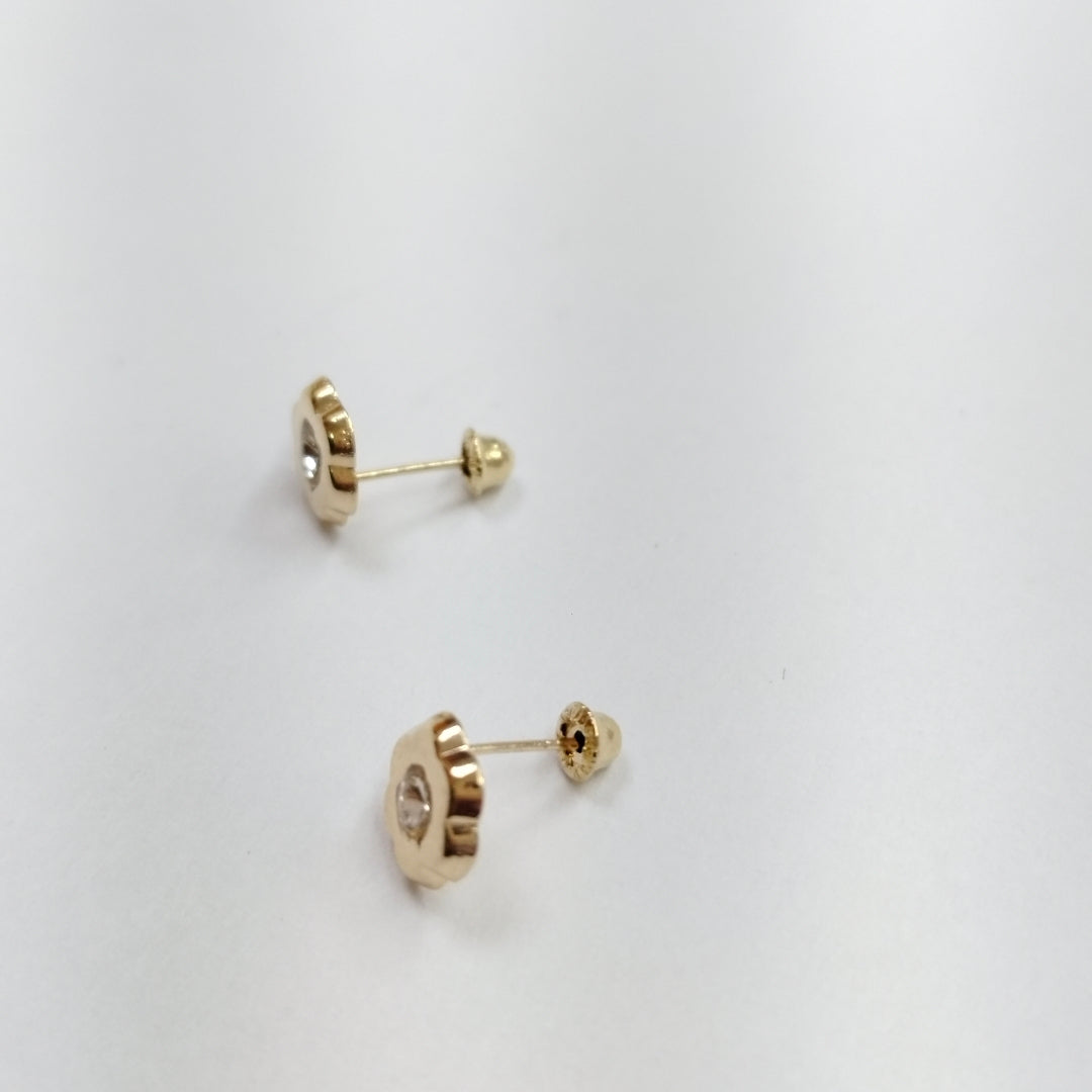 BROQUELES BROQUEL FIG FLOR C CIRCONIA 14K 0.2581 GR (NUEVO)