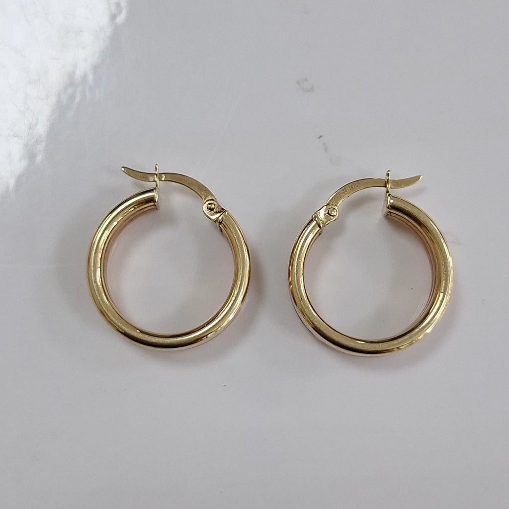 ARRACADAS PAR ORO, ORO COMBINADO 10 K 2.9 GRMS (SEMINUEVO)