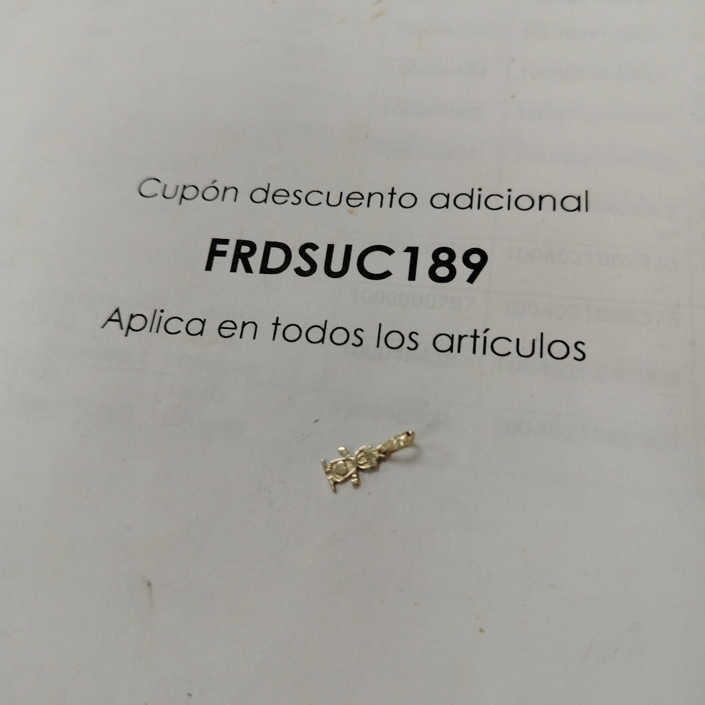 DIJE NIÑO 10K 0.2 GR (NUEVO)