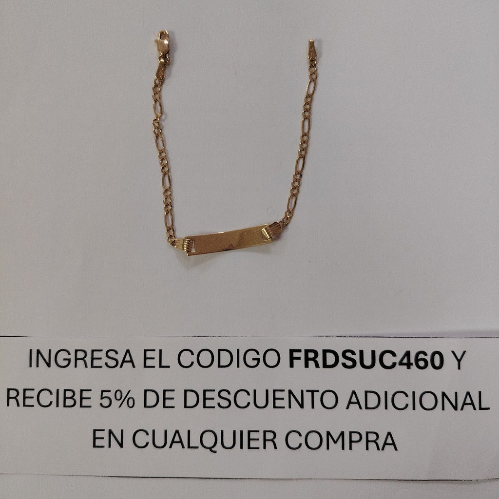 PULSERA ESCLAVA 3X1 14K 16 CM 3 GR (NUEVO)