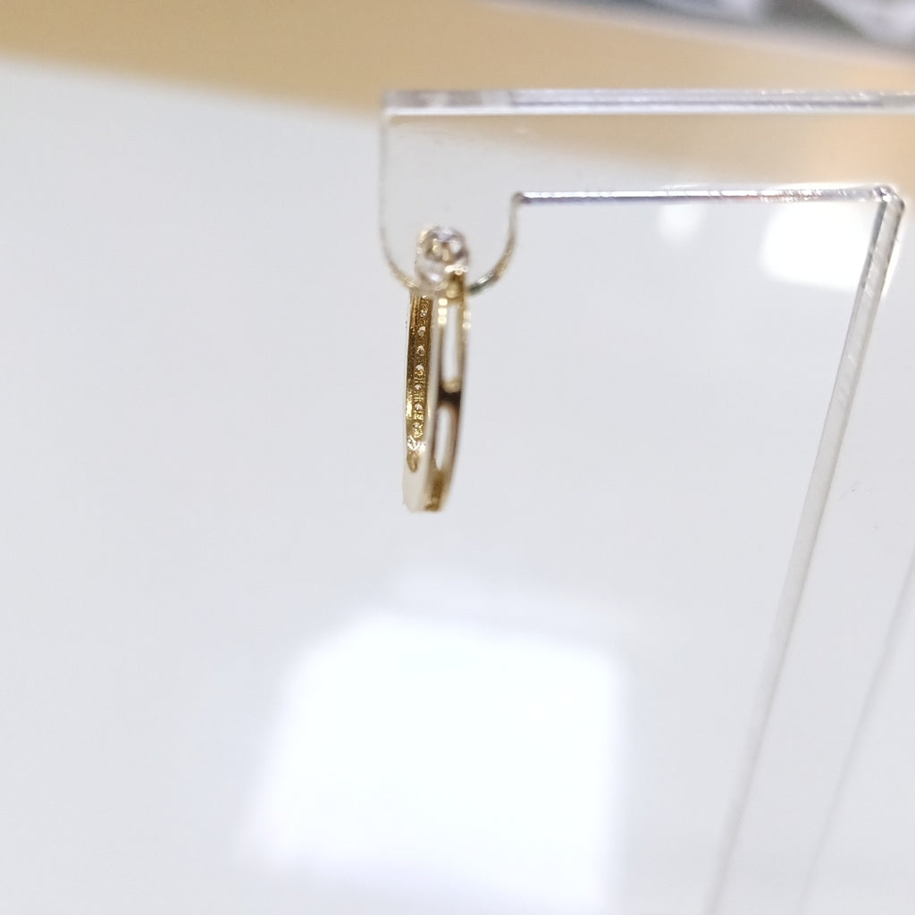 ARETES ARRACADAS CON CIRCONIAS 14K 1.2 GR (NUEVO)