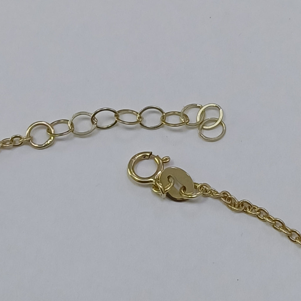 PULSERA ESPECIAL CON DIJES DELFINES 10K 18 CM 2 GR (NUEVO)