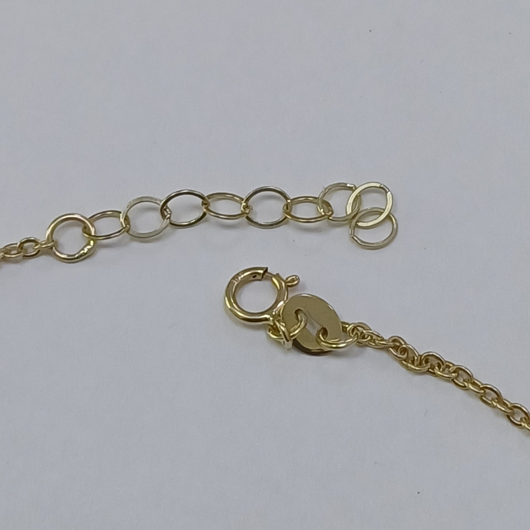 PULSERA ESPECIAL CON DIJES DELFINES 10K 18 CM 2 GR (NUEVO)