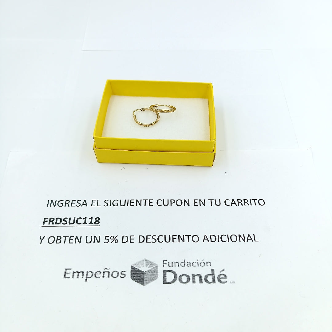 ARRACADAS PAR ORO 10 K 1.4 GRMS (SEMINUEVO)